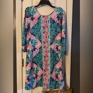 Lilly Pulitzer Seaside Aqua Coconut Cove Engineered Ophelia Dress